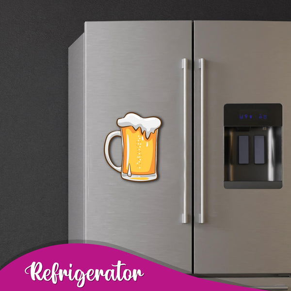 Beer Glass Wooden Fridge Magnet