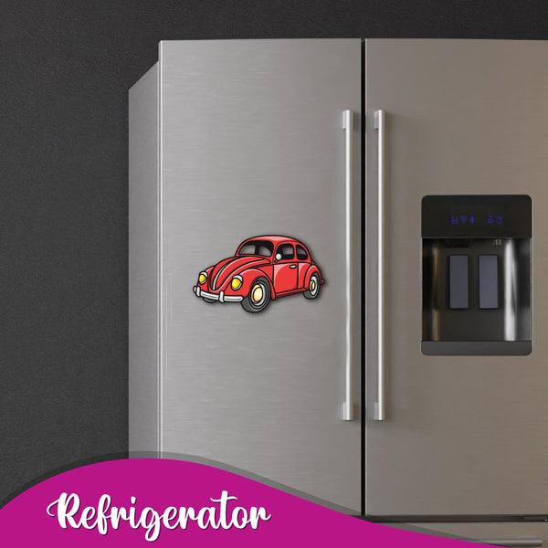 Beetle Vintage Car Wooden Fridge Magnet