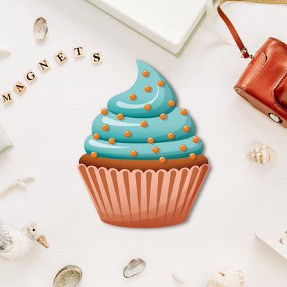 Blue velvet cupcake fridge magnet