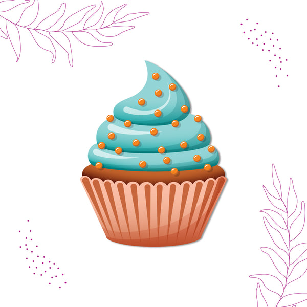 Blue Velvet Cupcake Wooden Fridge Magnet