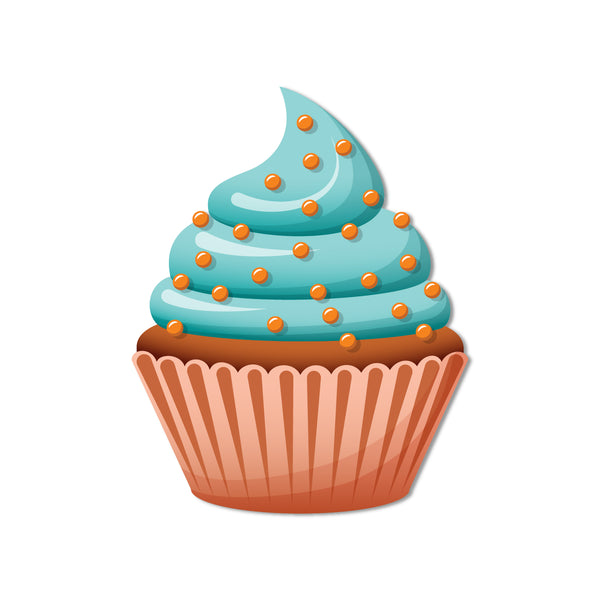 Blue Velvet Cupcake Wooden Fridge Magnet