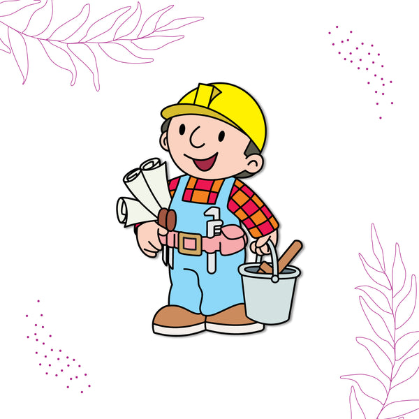 Bob the builder Wooden Fridge Magnet