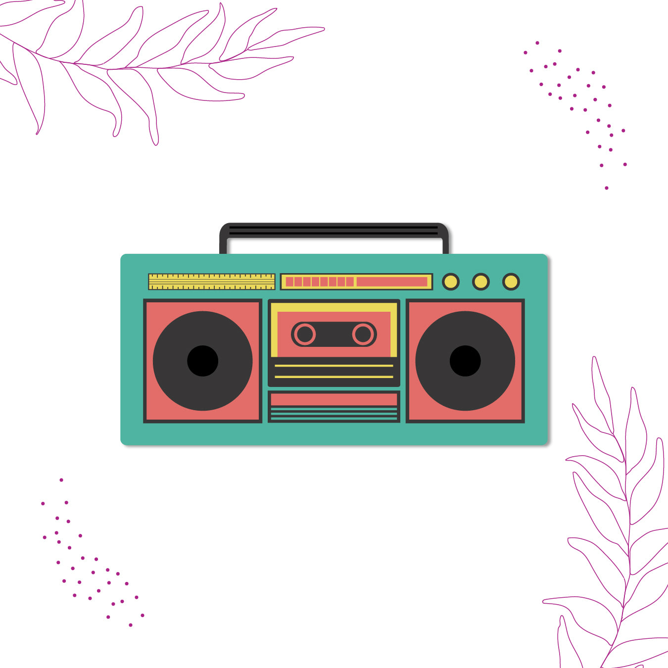 Boom Box design fridge magnet India