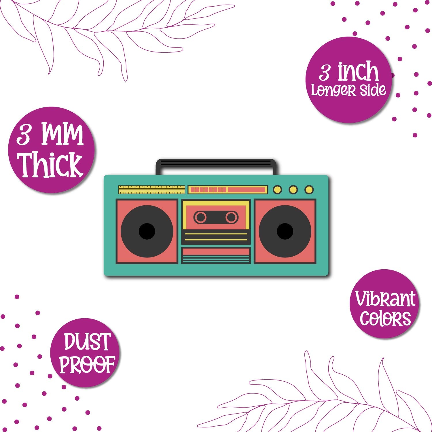 Boom Box fridge magnet kitchen decor