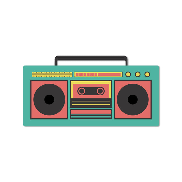 Boombox Wooden Fridge Magnet