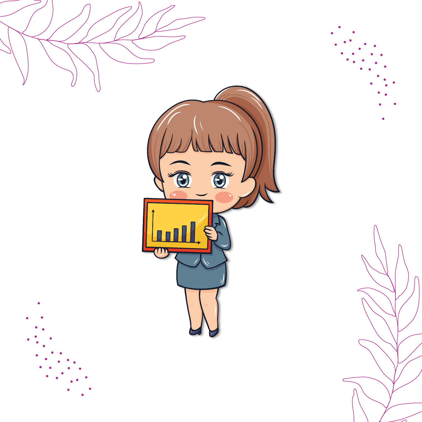 Professional female magnet for your fridge