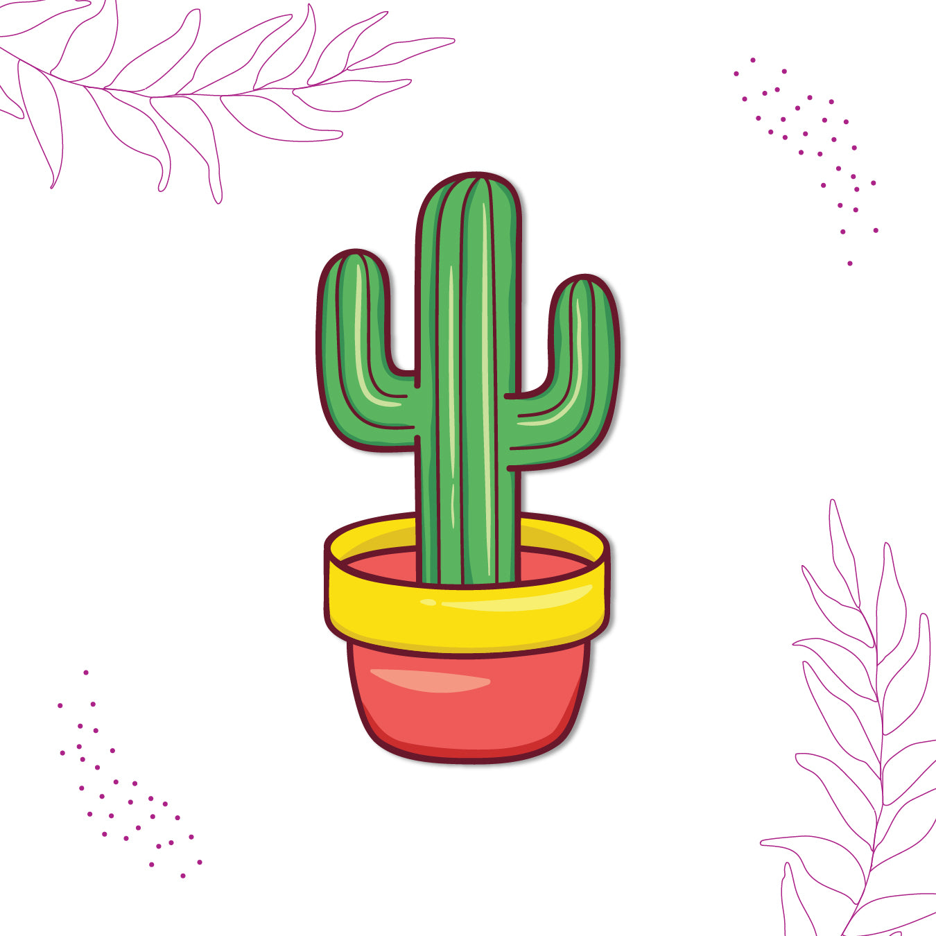 Cactus design fridge magnet India