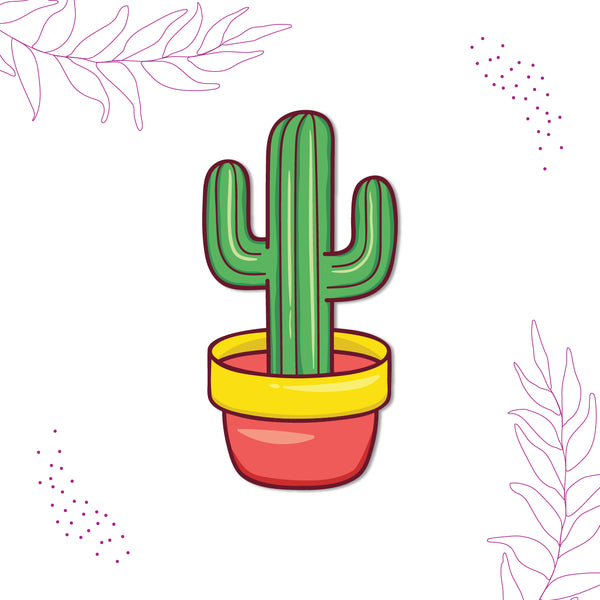 Cactus Wooden Fridge / Refrigerator Magnet