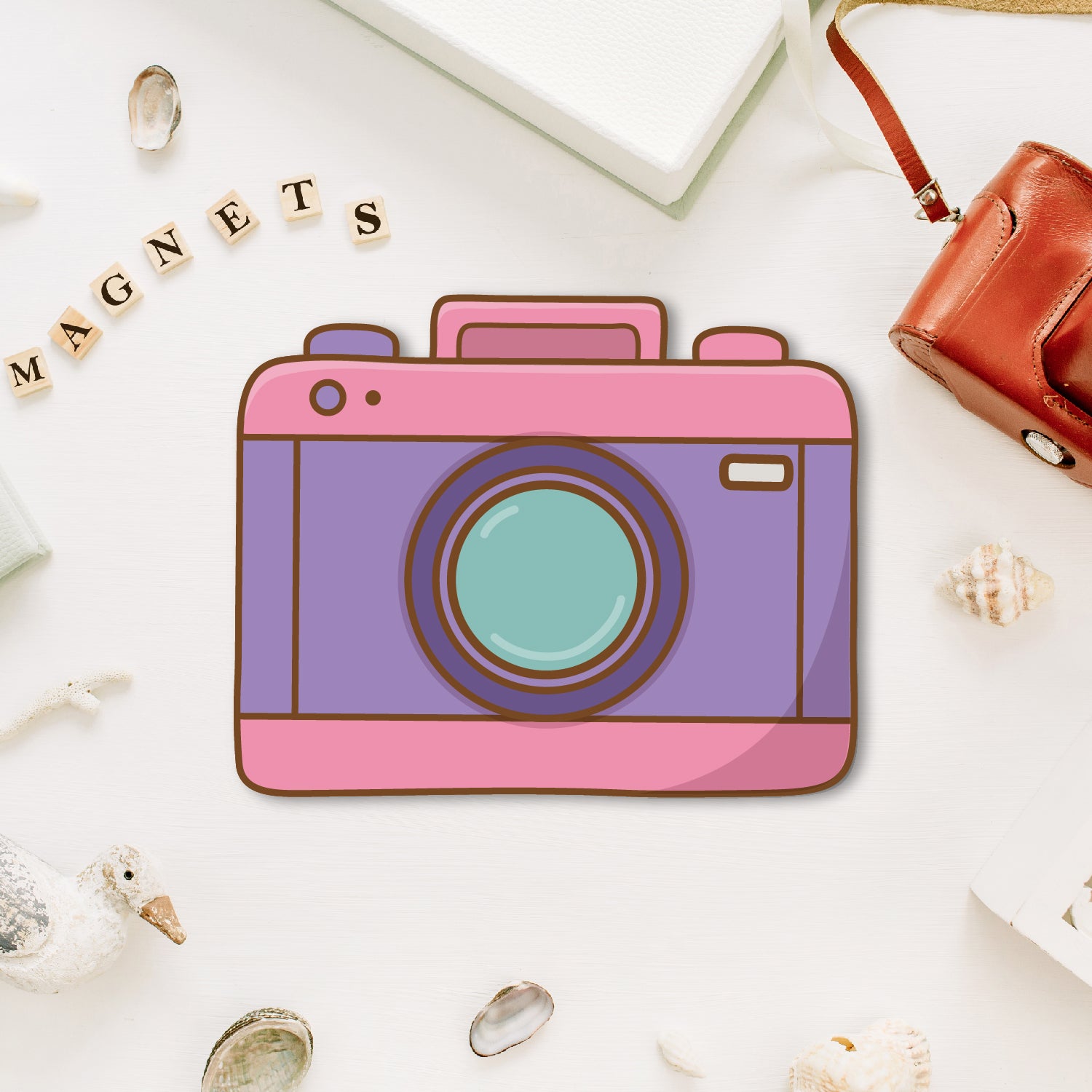 Camera Pink fridge magnet quirky decor