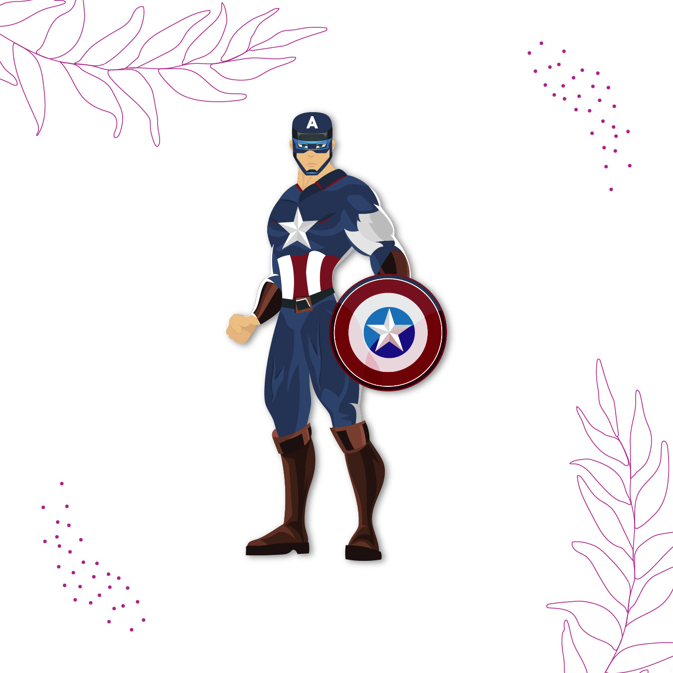 Captain America fridge magnet 