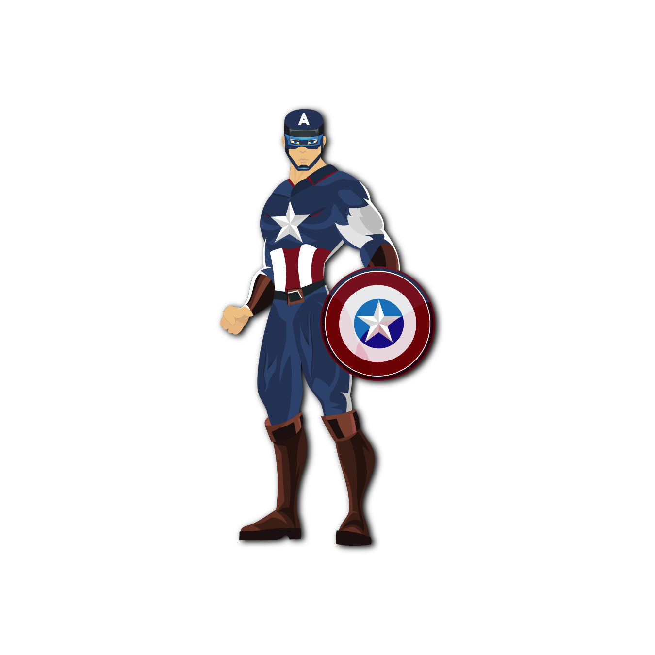 Captain America Fridge Magnet Packaging