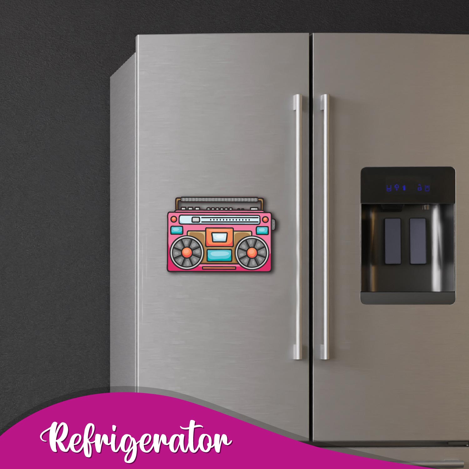 quirky Cassette Player collectible fridge magnet