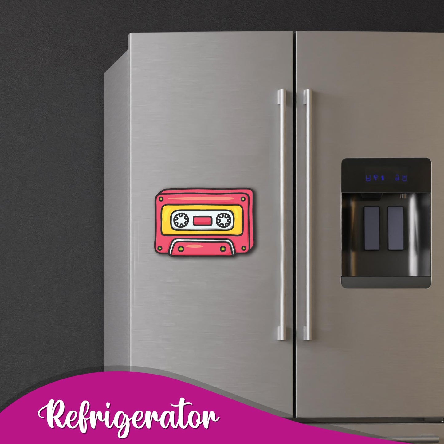 quirky Cassette collectible fridge magnet