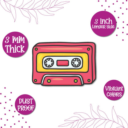Cassette fridge magnet kitchen decor