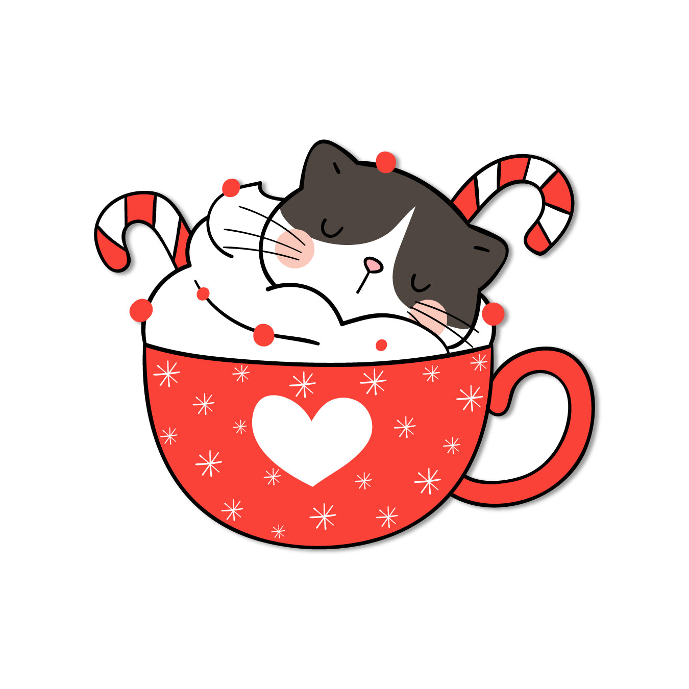 Cat in cup themed quirky fridge magnet India