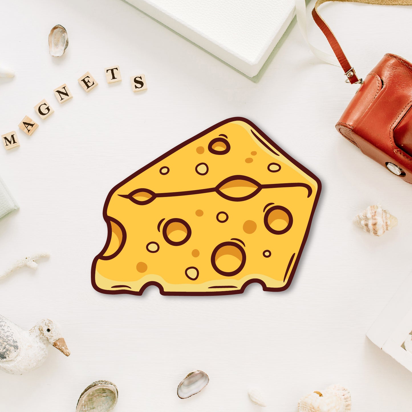 Cheese slice fridge magnet accessory