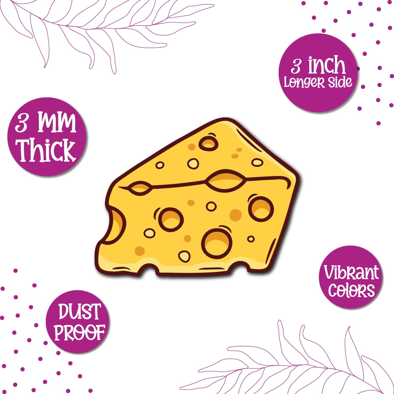 Quirky cheese kitchen decor magnet