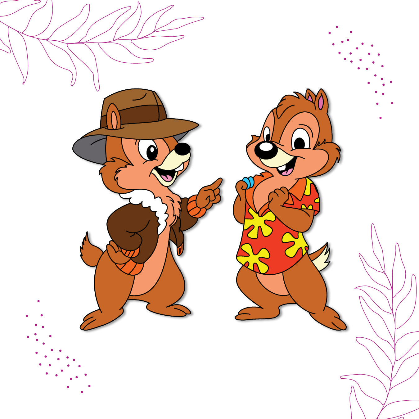 chip-and-dale-cartoon-magnet-on-refrigerator