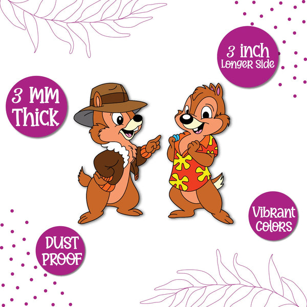 Chip & Dale Wooden Fridge Magnet