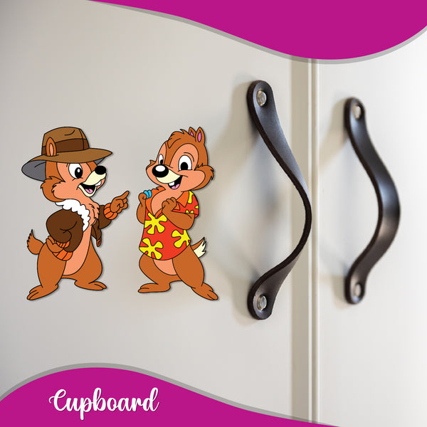 Chip & Dale Wooden Fridge Magnet