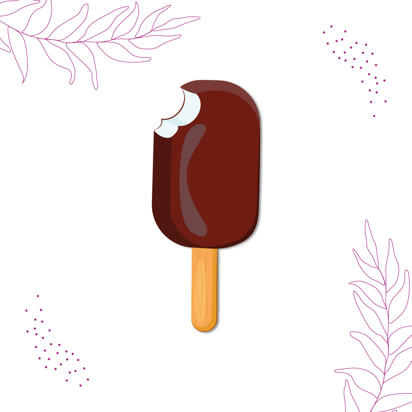 Sweet ice cream cone fridge magnet