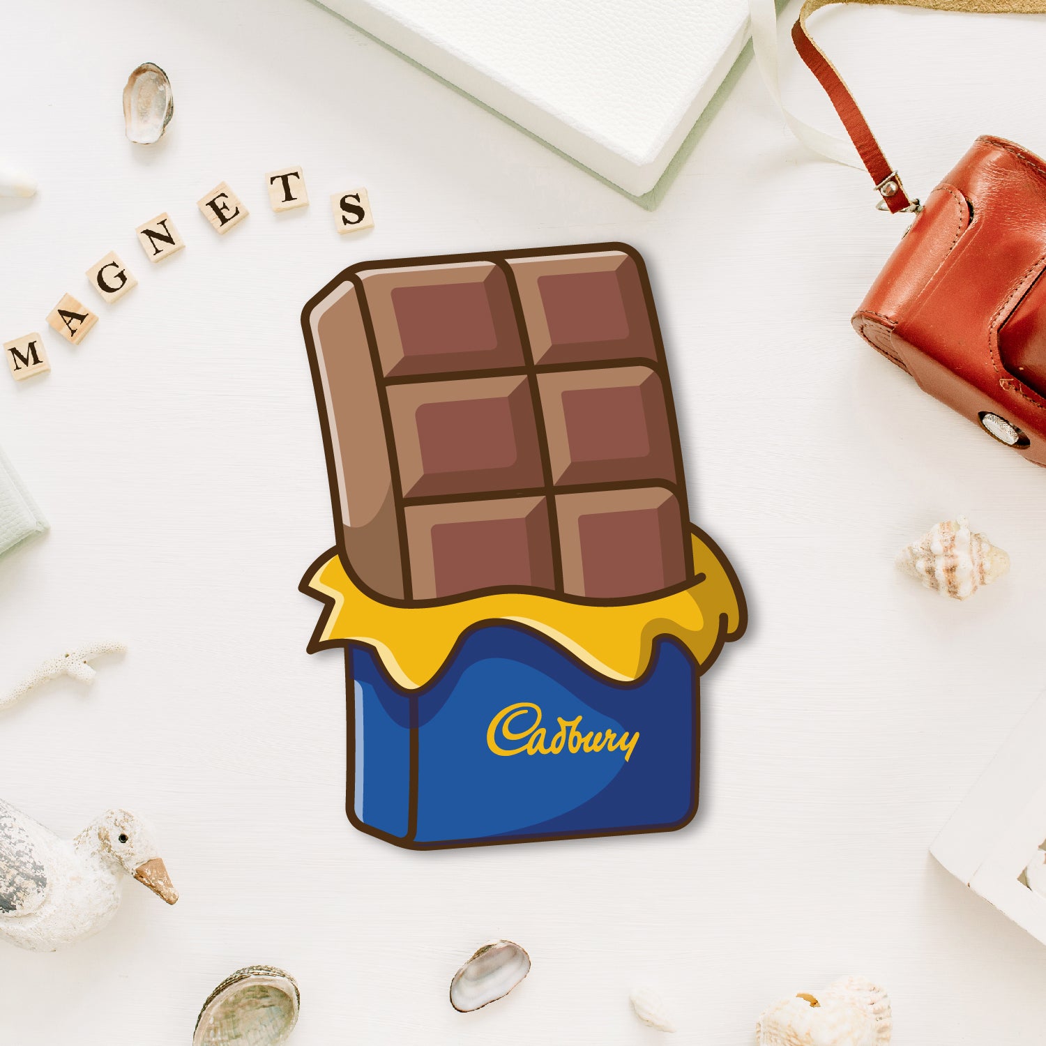 Chocolate Bar Wooden Fridge Magnet
