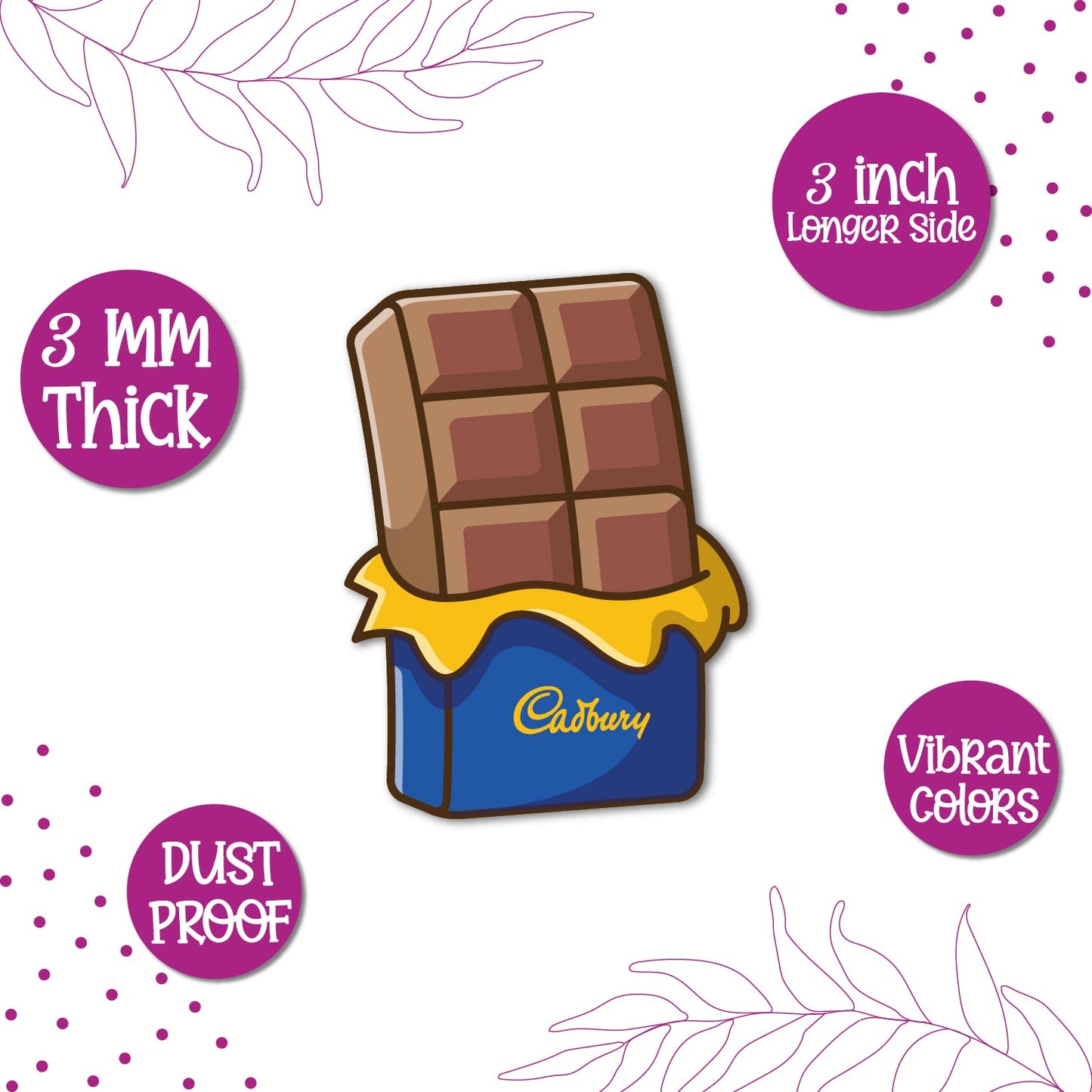 Cute chocolate bar fridge decoration