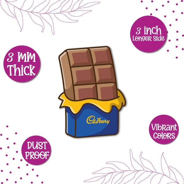 Chocolate Bar Wooden Fridge Magnet