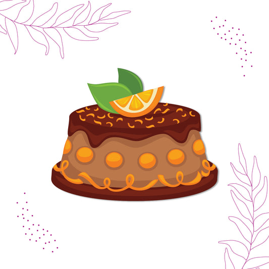 Cute chocolate cake fridge accessory