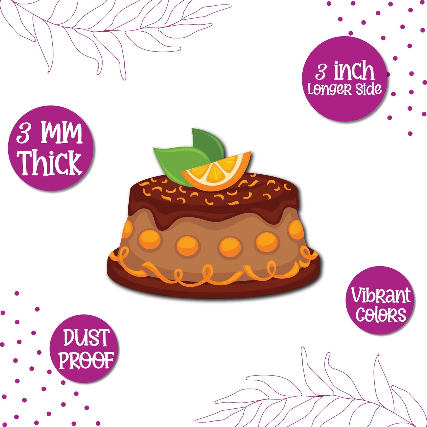 Sweet dessert cake fridge magnet India