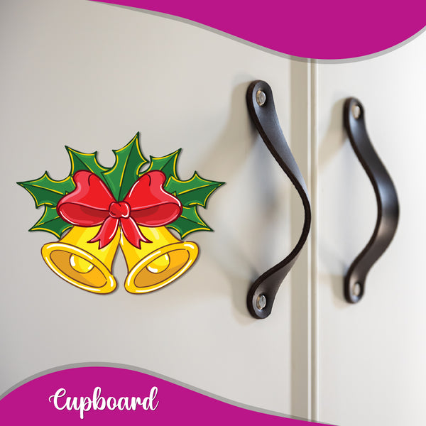 Christmas Bell Wooden Fridge Magnet
