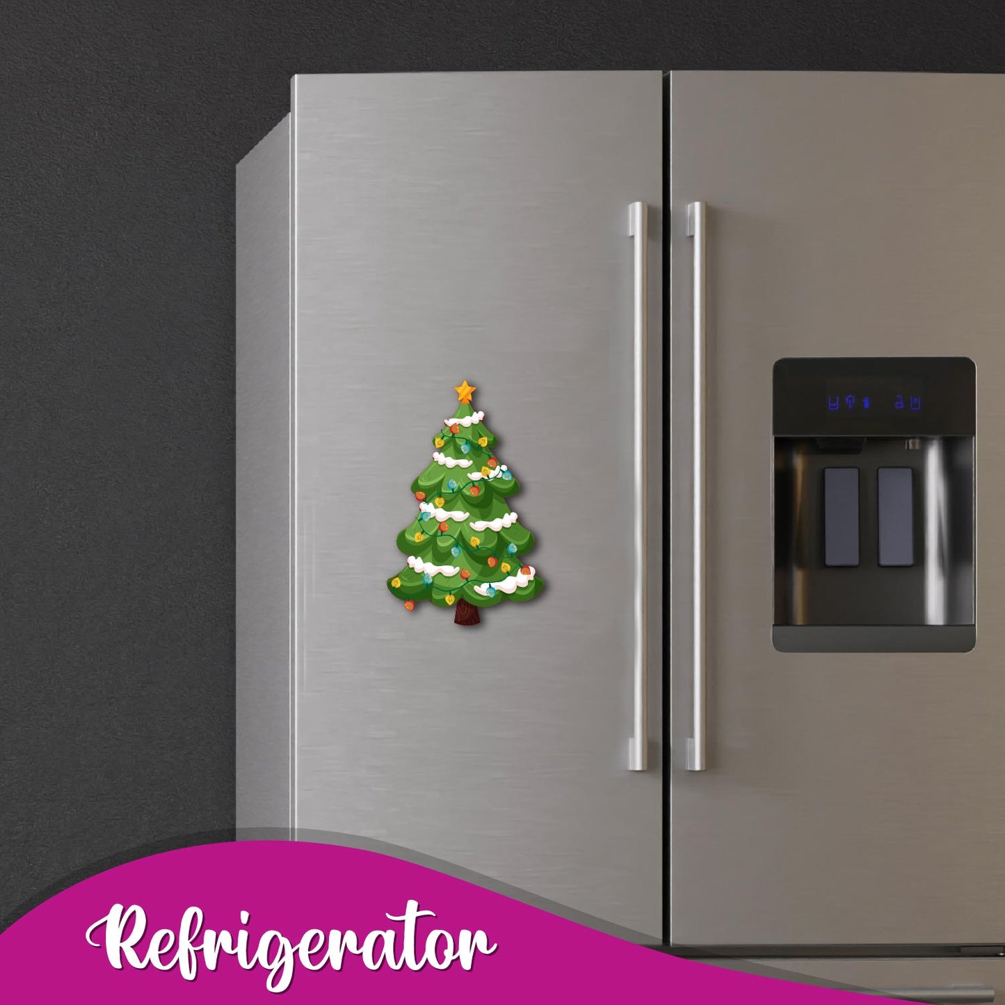 Cute and festive christmas tree fridge magnet for Christmas and Easter