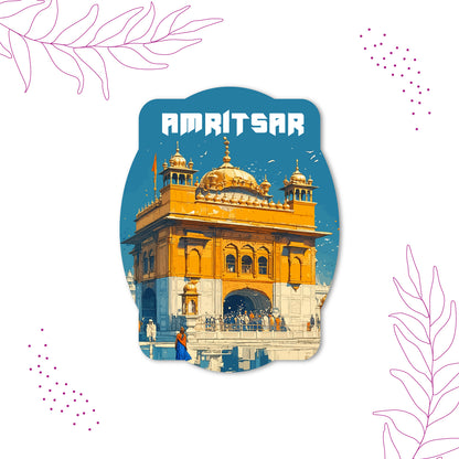 Amritsar Fridge Magnet with Golden Temple Design