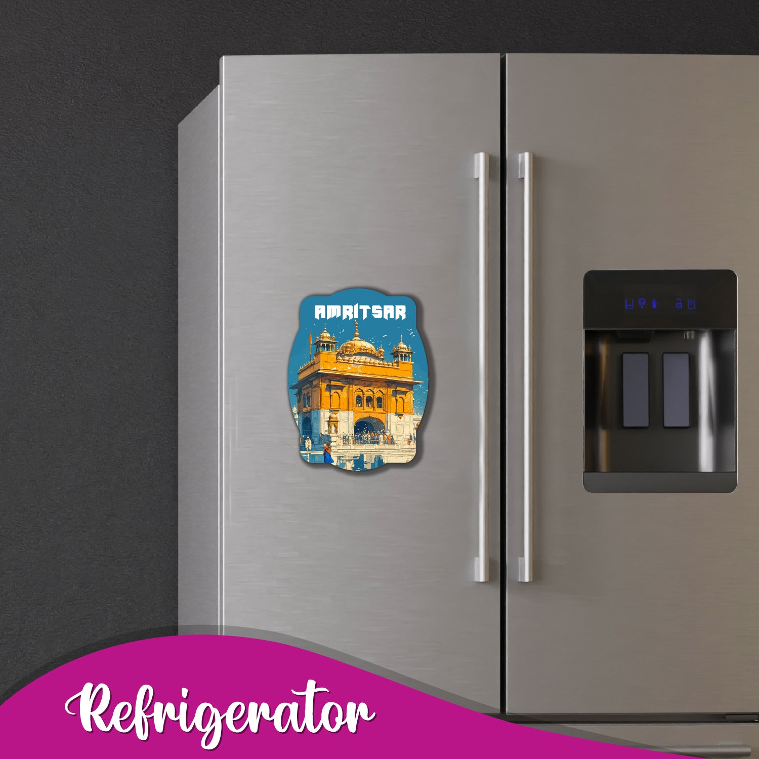 Golden Temple Wooden Magnet – Amritsar City Souvenir