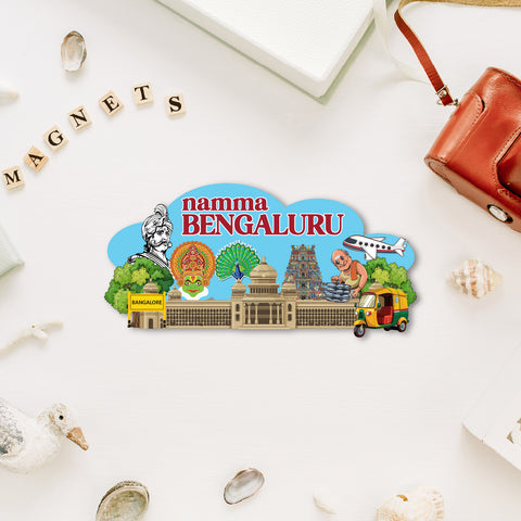 Bangalore Wooden Fridge Magnet