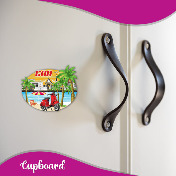 Goa Wooden Fridge Magnet