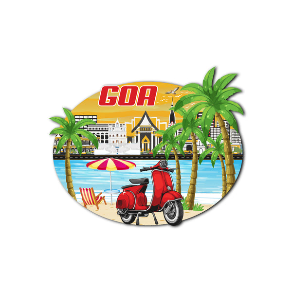 Goa Wooden Fridge Magnet