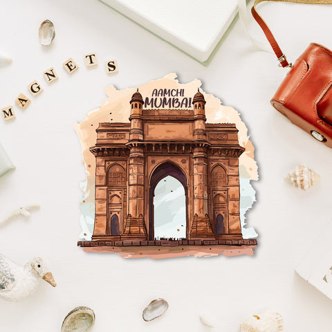 Mumbai Wooden Fridge Magnet