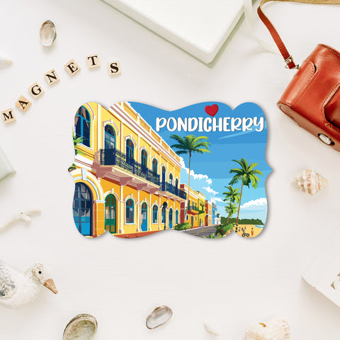Pondicherry Wooden Fridge Magnet