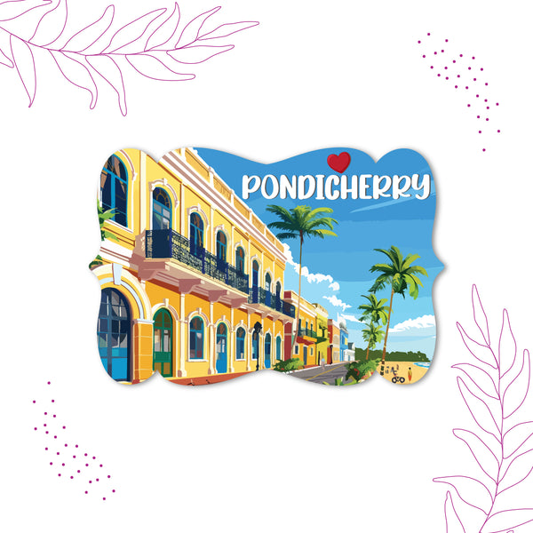 Pondicherry Wooden Fridge Magnet