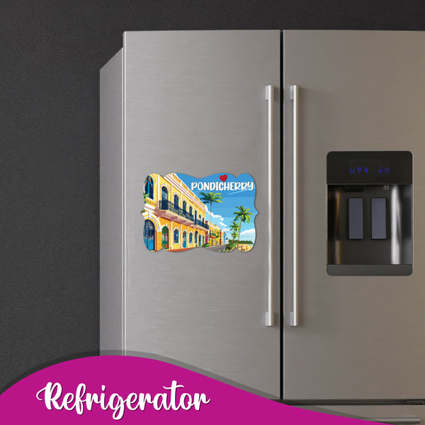 Pondicherry Wooden Fridge Magnet