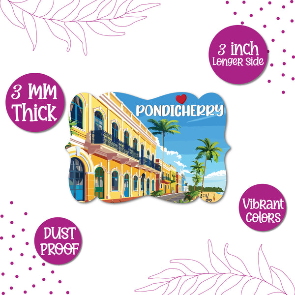 Pondicherry Wooden Fridge Magnet
