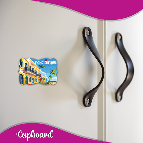 Pondicherry Wooden Fridge Magnet
