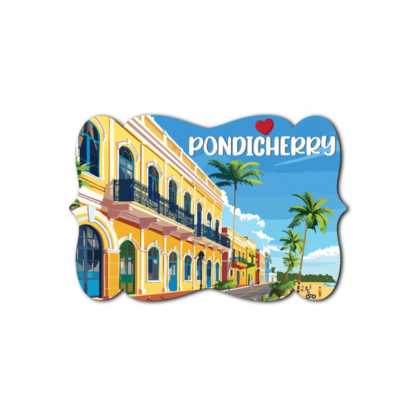 Pondicherry Wooden Fridge Magnet