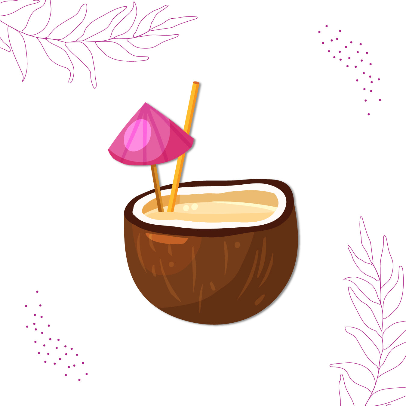 Coconut Brown Wooden Fridge Magnet