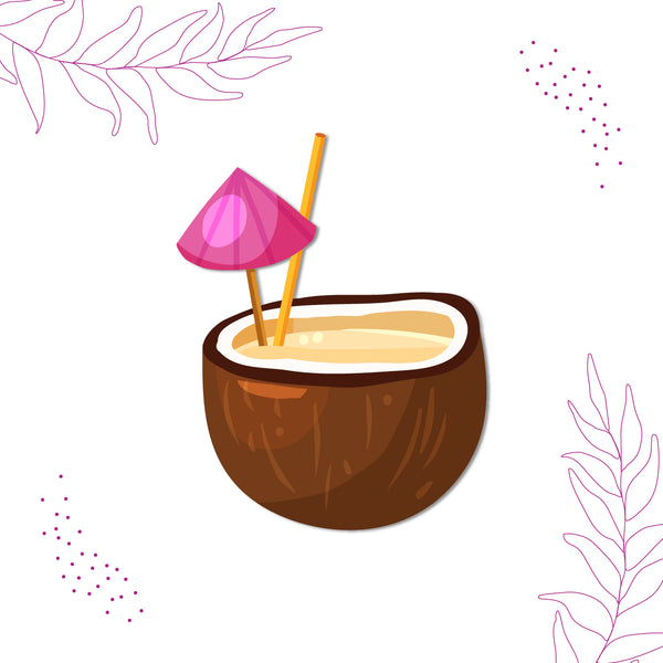 Coconut Brown Wooden Fridge Magnet
