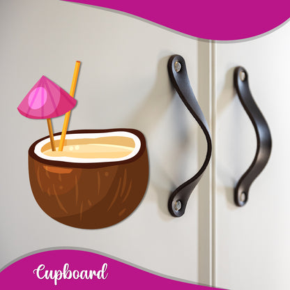 Coconut Brown Wooden Fridge Magnet