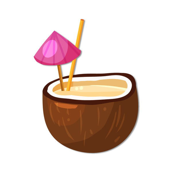 Coconut Brown Wooden Fridge Magnet