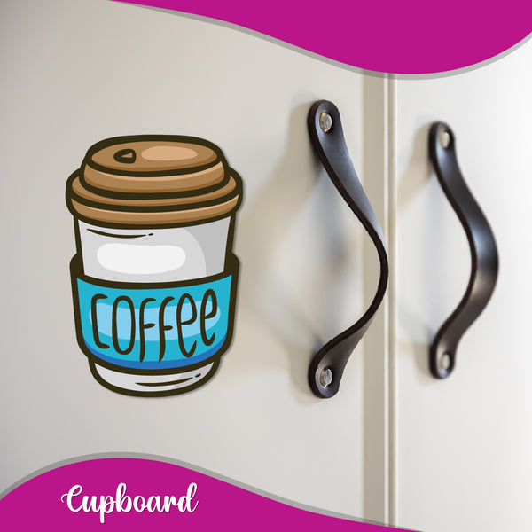 Coffee Can (Blue) Wooden Fridge Magnet