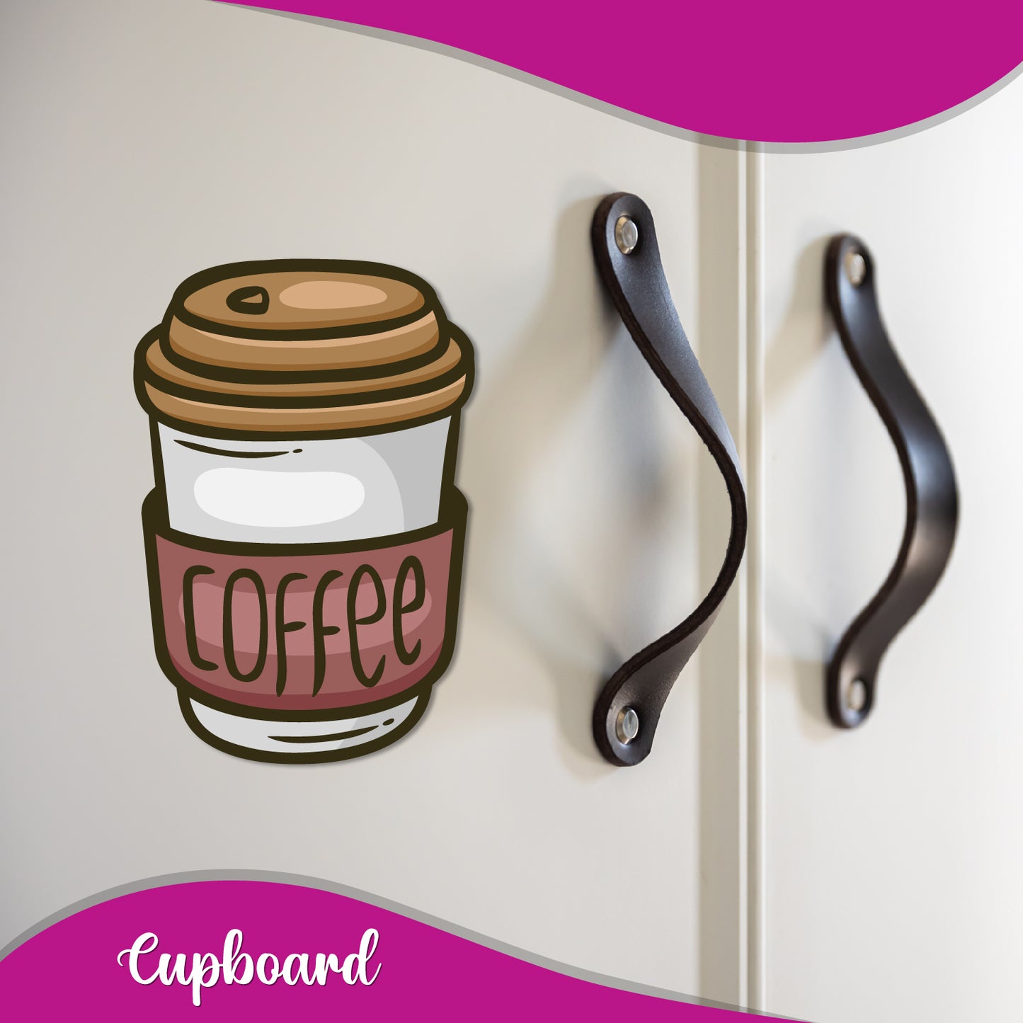 3D brown coffee can magnet for home decor.